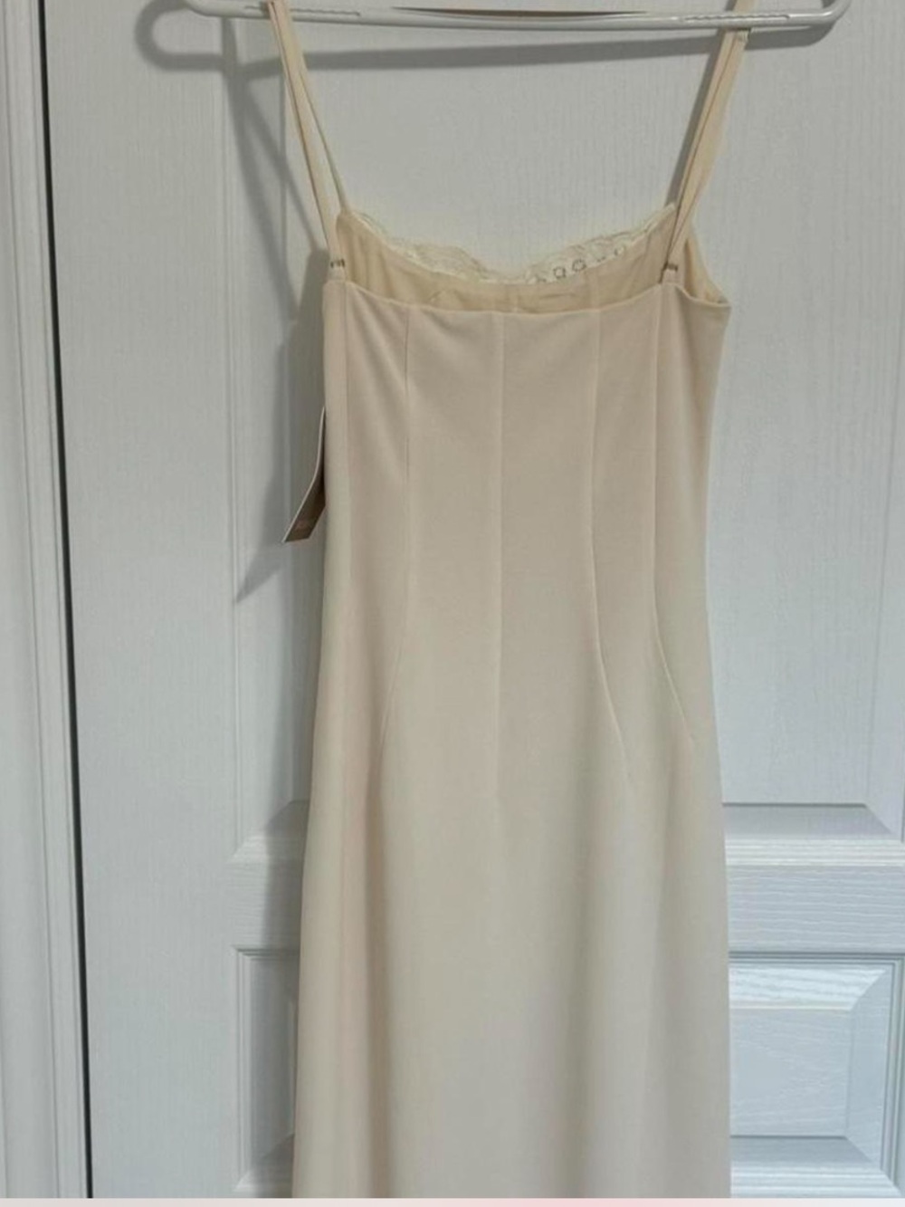 Meshki Cream Strapless Slip Maxi Dress with Lace Trim - Picture 2 of 4